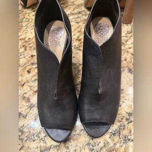 Vince Camuto Black Peep Toe Heeled Boots